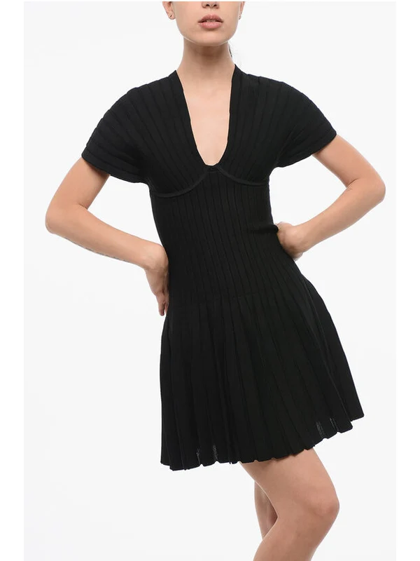 Balmain Black Mini Dress - Image 4