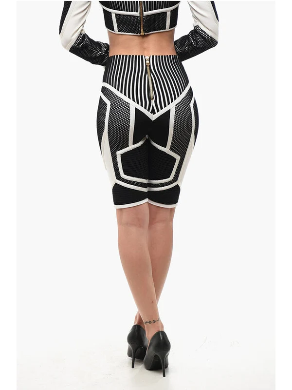 Balmain Black White Mini Dress - Image 2