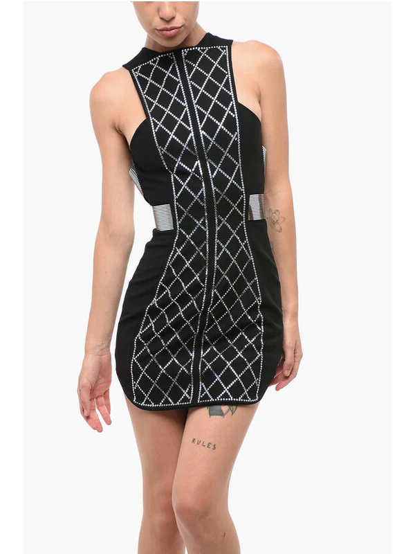 Balmain Black Mini Dress - Image 4