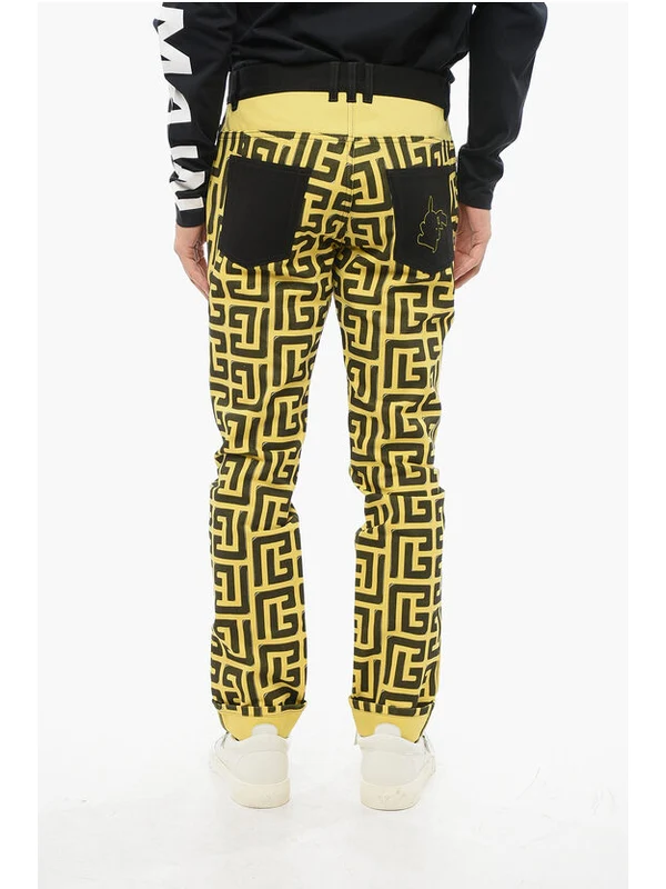 Balmain Yellow Denim Pants - Image 2