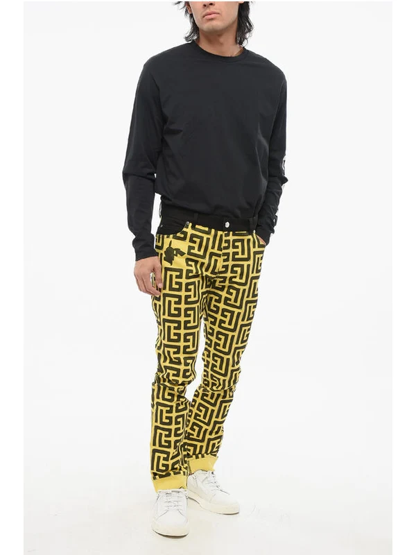 Balmain Yellow Denim Pants - Image 4