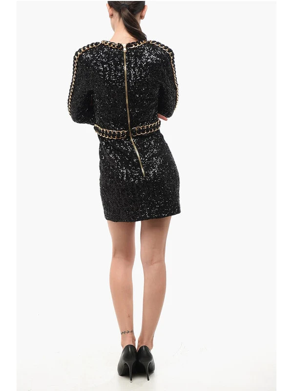 Balmain Black Mini Dress - Image 2