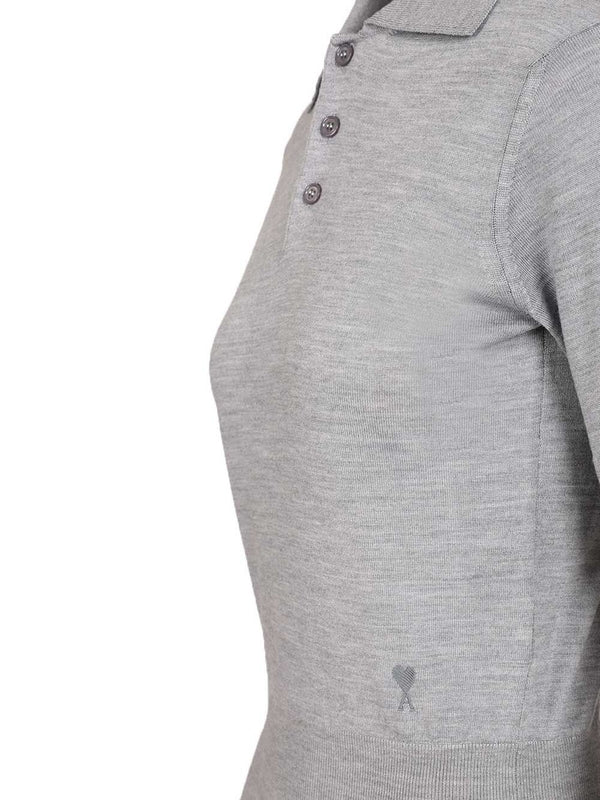 Ami Grey Polo Shirts - Image 4