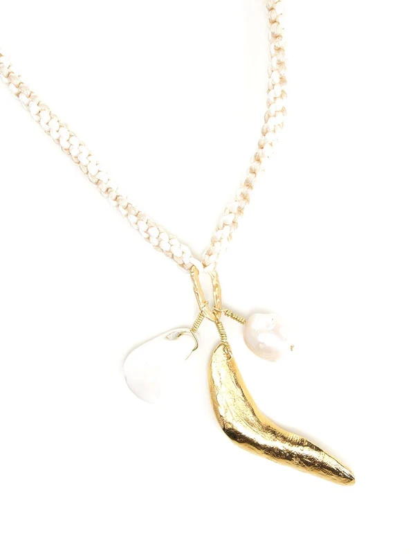 Forte_Forte Gold White Necklaces - Image 2