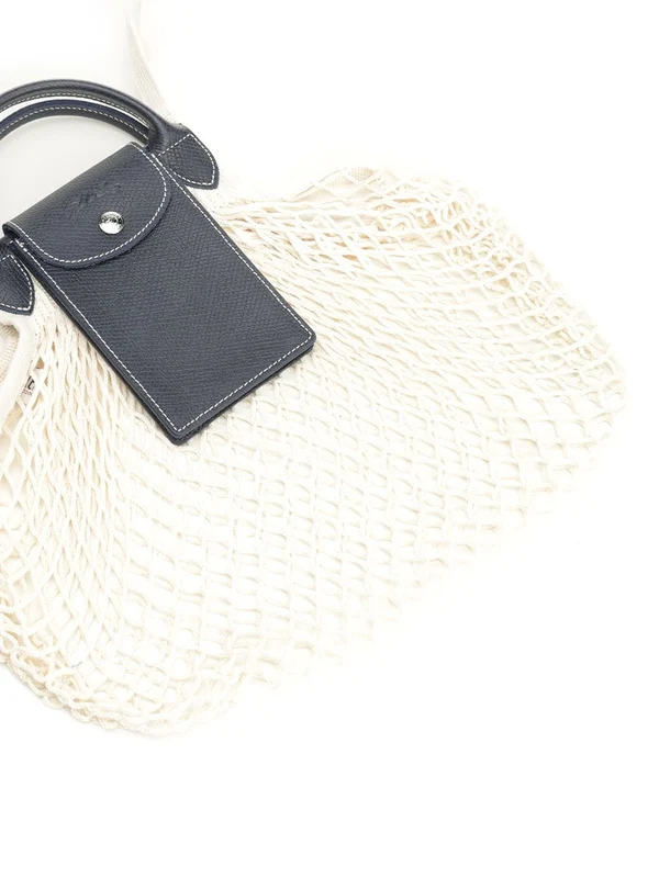 Longchamp Blue Ivory Tote Bags - Image 5