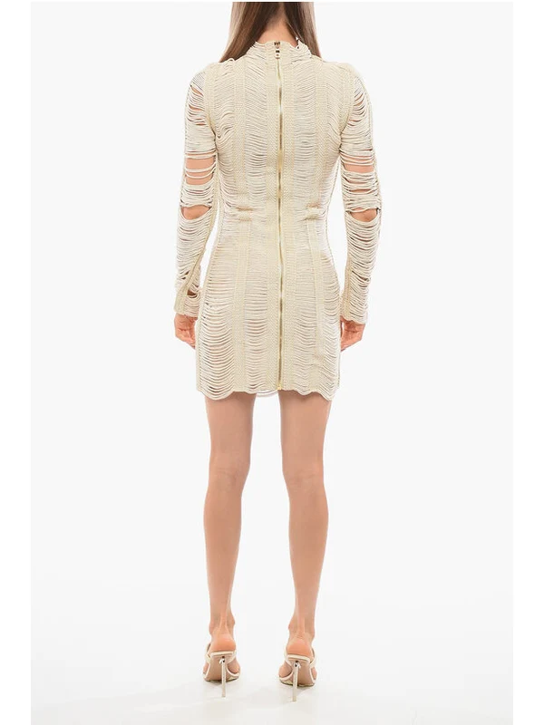 Balmain Beige Mini Dress - Image 2
