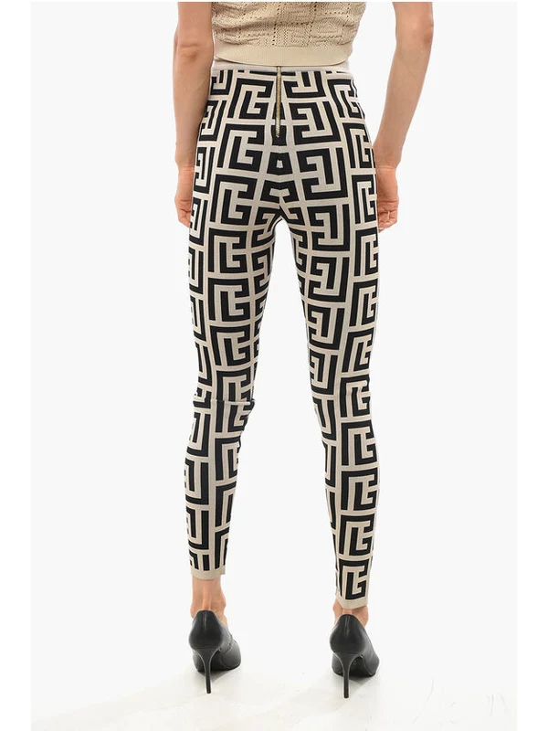 Balmain Black Beige Leggings - Image 2