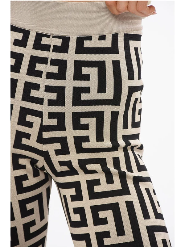 Balmain Black Beige Leggings - Image 3