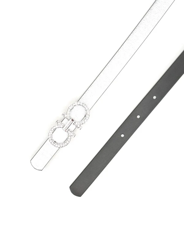 Ferragamo Silver Leather Belts - Image 2