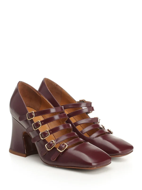 Chloe Burgundy Pumps Heels - Image 2