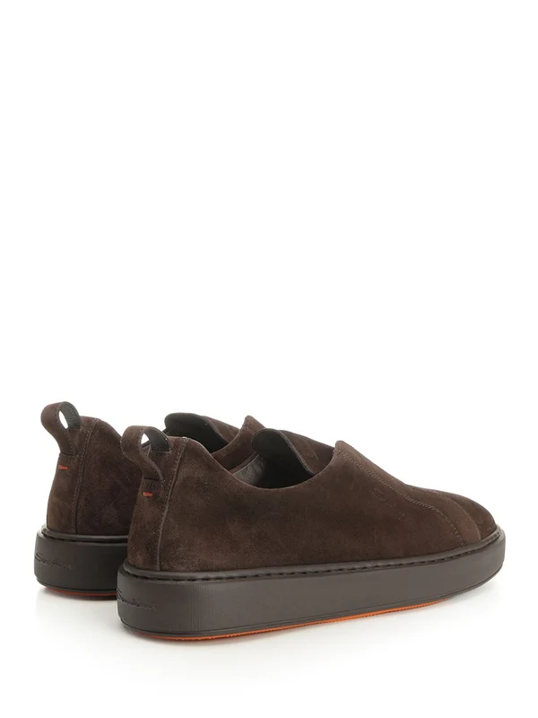 Santoni Brown Low Top Sneakers - Image 3
