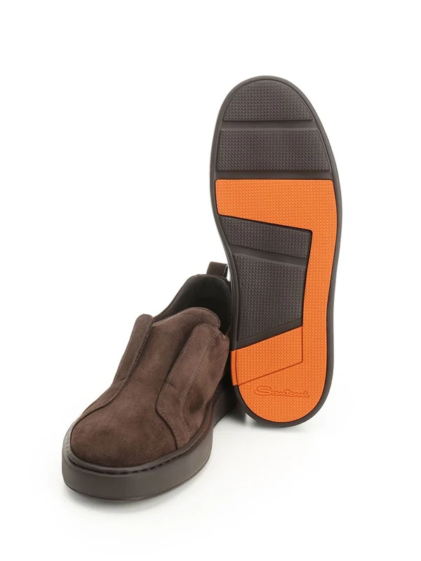 Santoni Brown Low Top Sneakers - Image 5