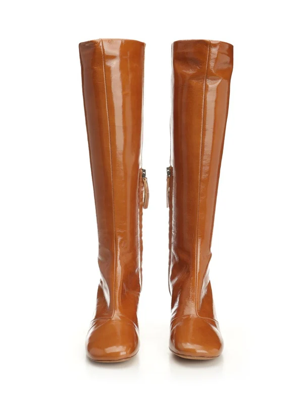 Forte_Forte Brown High Boots - Image 4
