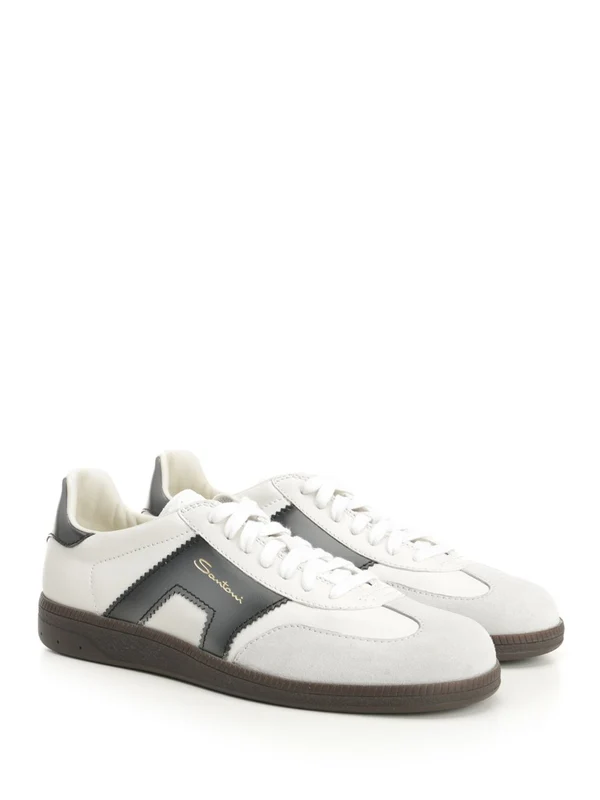 Santoni White Low Top Sneakers - Image 2