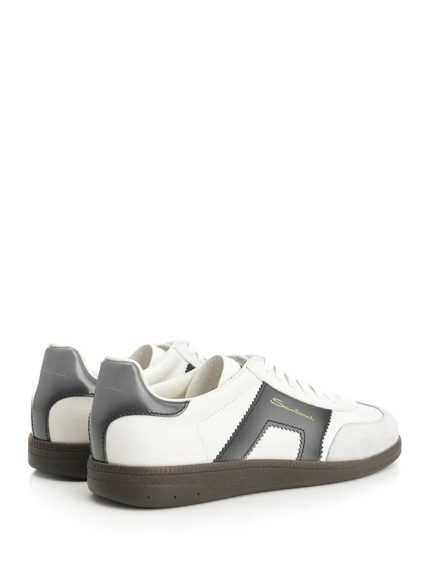 Santoni White Low Top Sneakers - Image 3