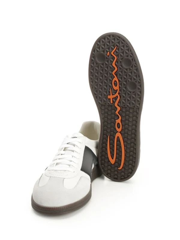 Santoni White Low Top Sneakers - Image 5