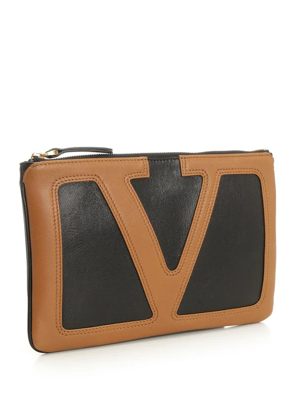 Valentino Black Brown Clutch Bags - Image 2