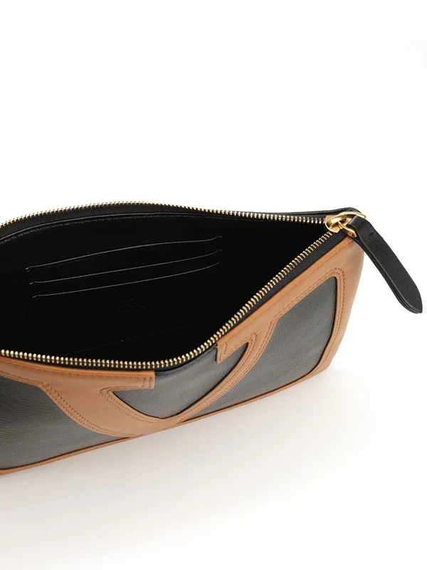 Valentino Black Brown Clutch Bags - Image 4