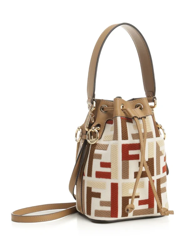Fendi Montresor Ff Mini Multicolor Bucket Bags - Image 2