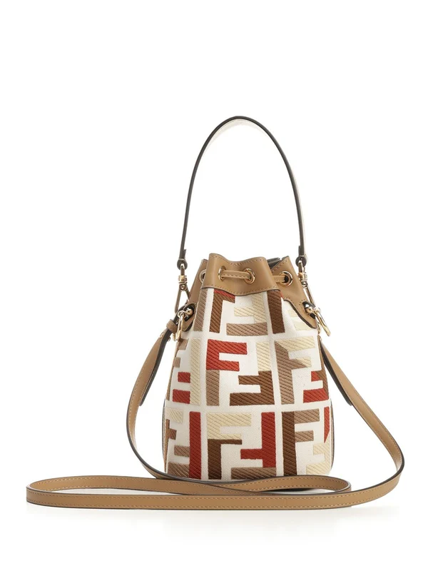 Fendi Montresor Ff Mini Multicolor Bucket Bags - Image 3
