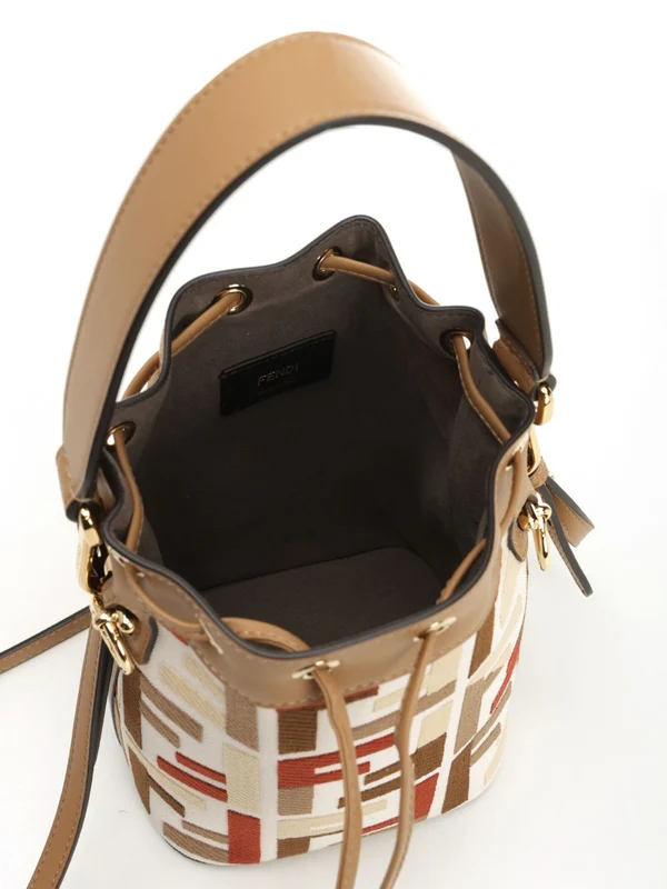 Fendi Montresor Ff Mini Multicolor Bucket Bags - Image 4