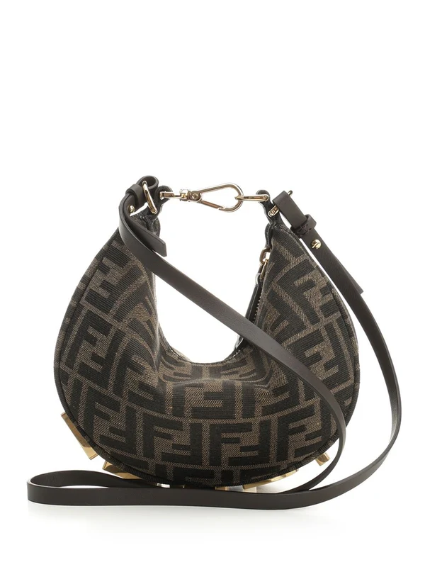 Fendi Fendigraphy Mini Brown Crossbody & Shoulder Bags - Image 3