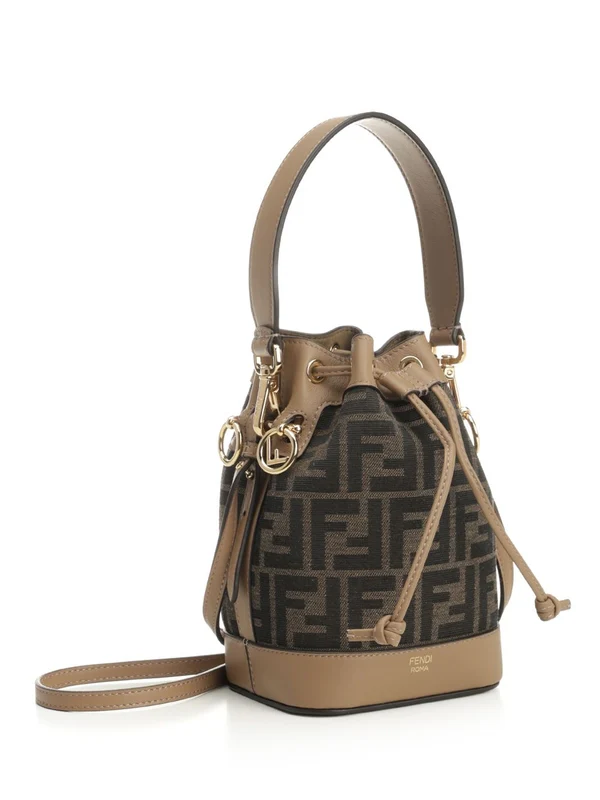 Fendi Montresor Ff Mini Brown Bucket Bags - Image 2