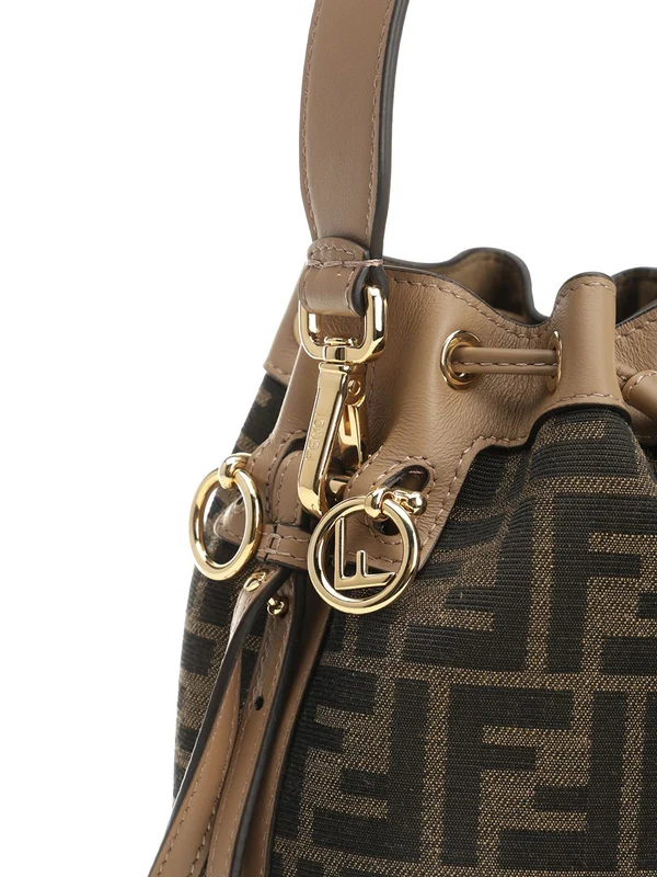 Fendi Montresor Ff Mini Brown Bucket Bags - Image 5