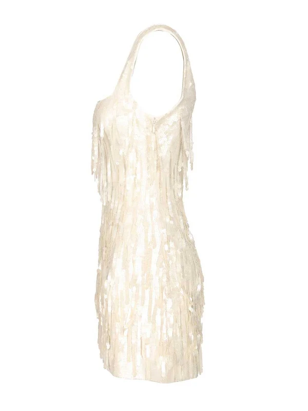 Staud White Mini Dress - Image 3
