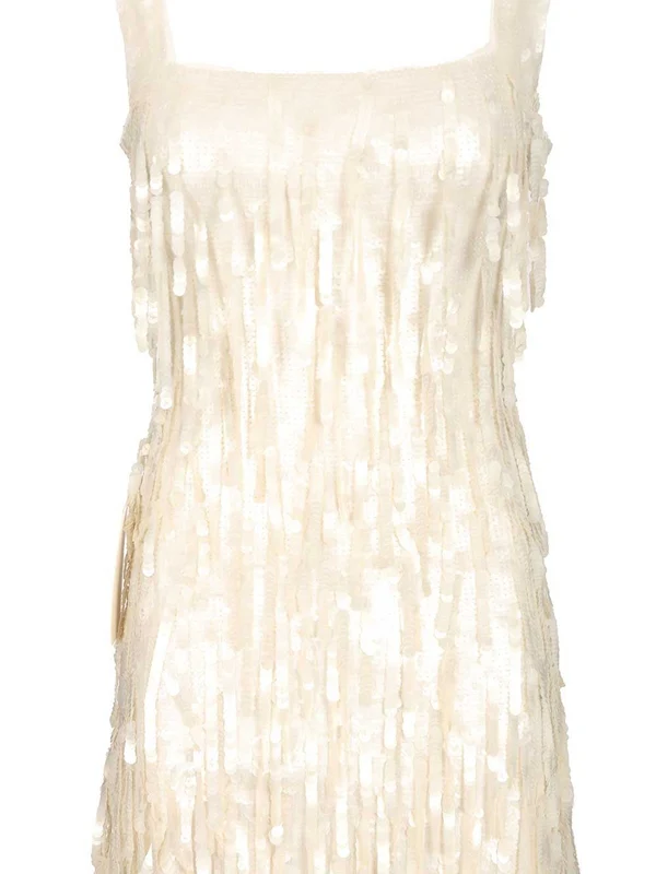 Staud White Mini Dress - Image 4
