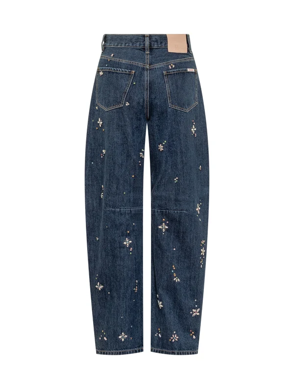 Self-Portrait Blue Denim Pants - Image 2