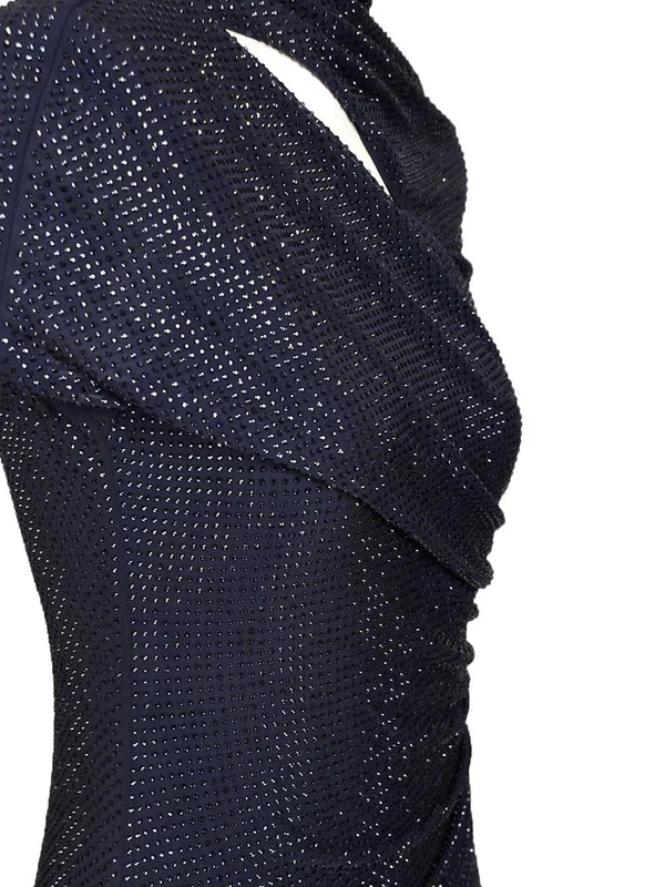 Self-Portrait Navy Midi Dress - Image 5