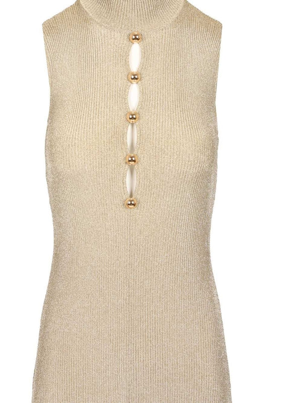 Self-Portrait Beige Long Dress - Image 4