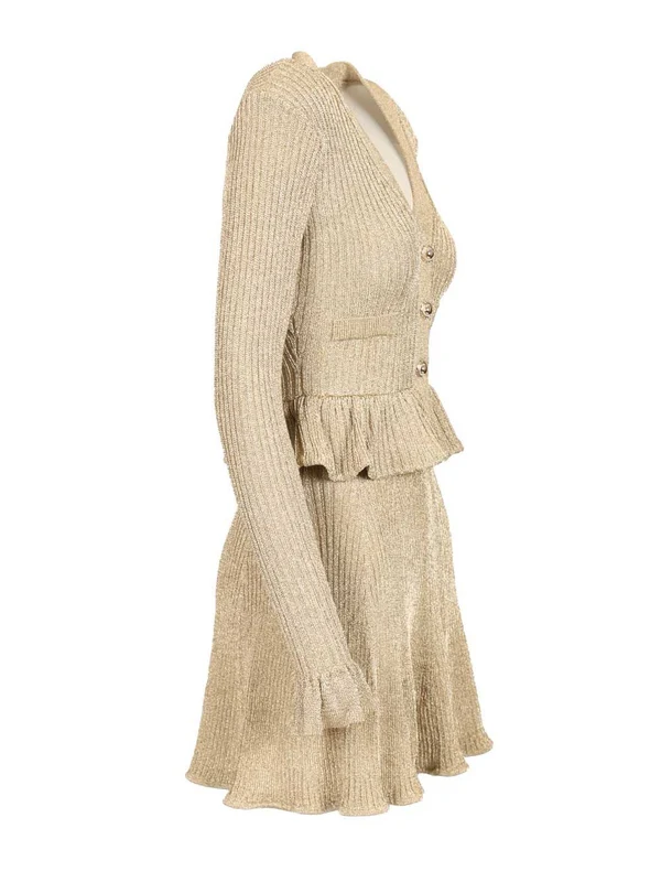 Self-Portrait Beige Mini Dress - Image 3