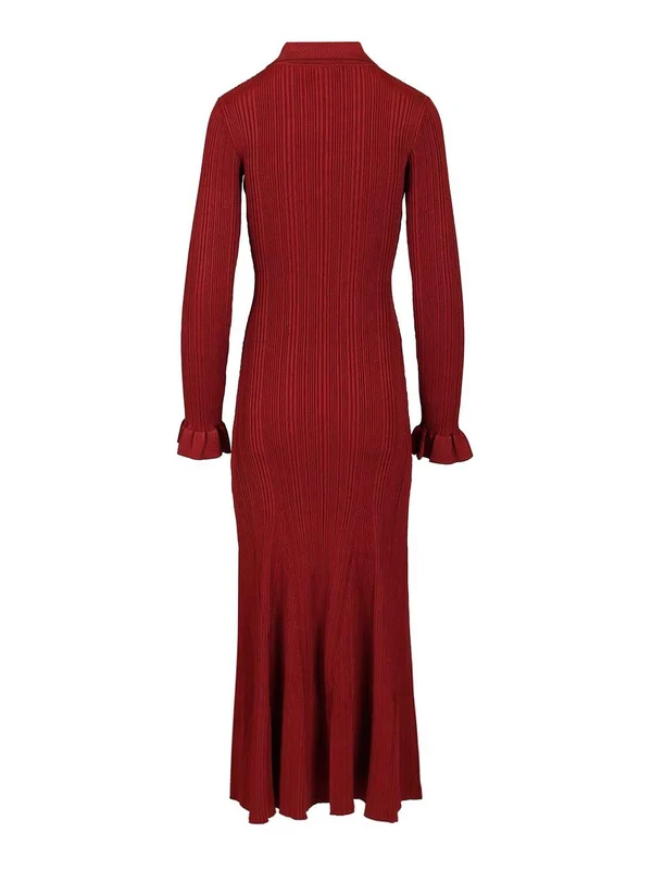 Self-Portrait Burgundy Midi Dress - Image 2