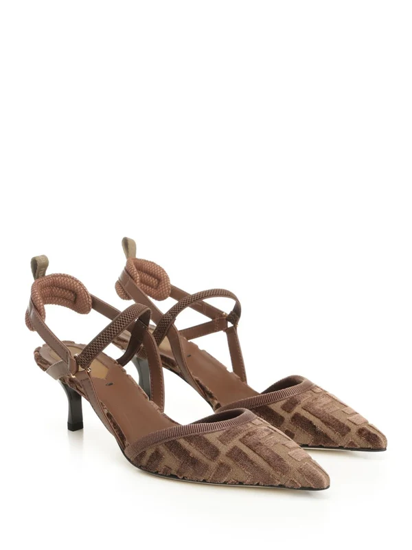 Fendi Brown Sandal Heels - Image 2