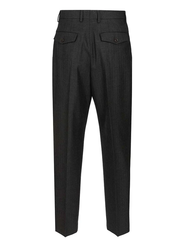 Dries Van Noten Grey Tailored Pants - Image 2