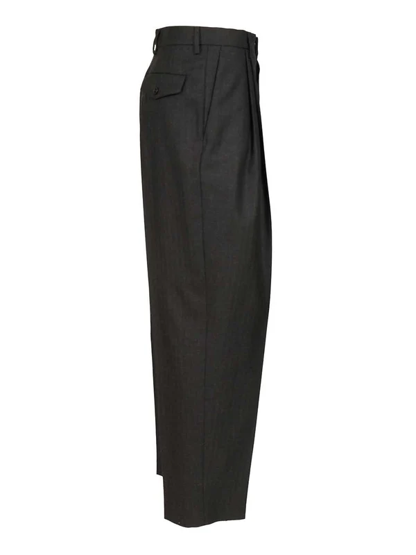 Dries Van Noten Grey Tailored Pants - Image 3