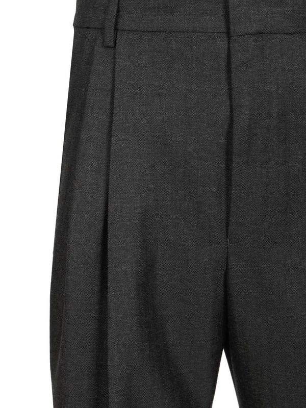Dries Van Noten Grey Tailored Pants - Image 4