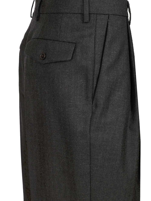 Dries Van Noten Grey Tailored Pants - Image 5