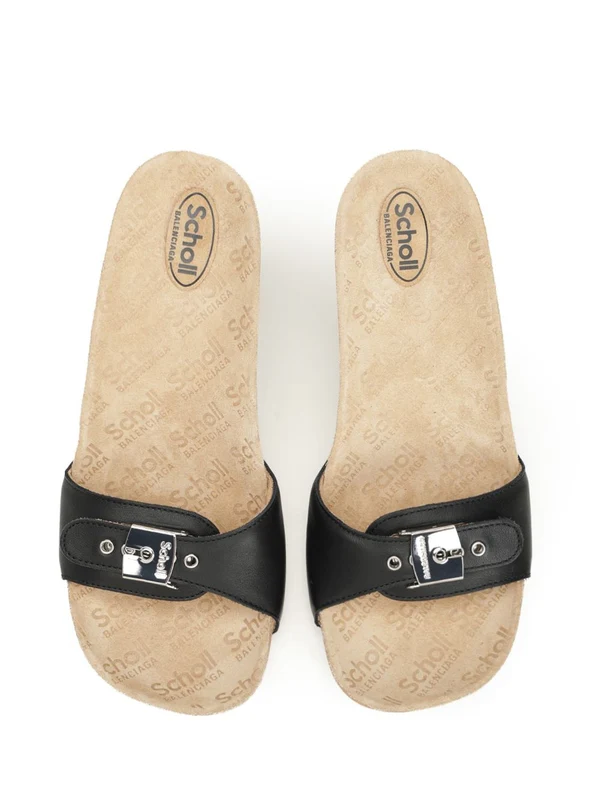 Balenciaga Black Beige Sandal Heels - Image 5