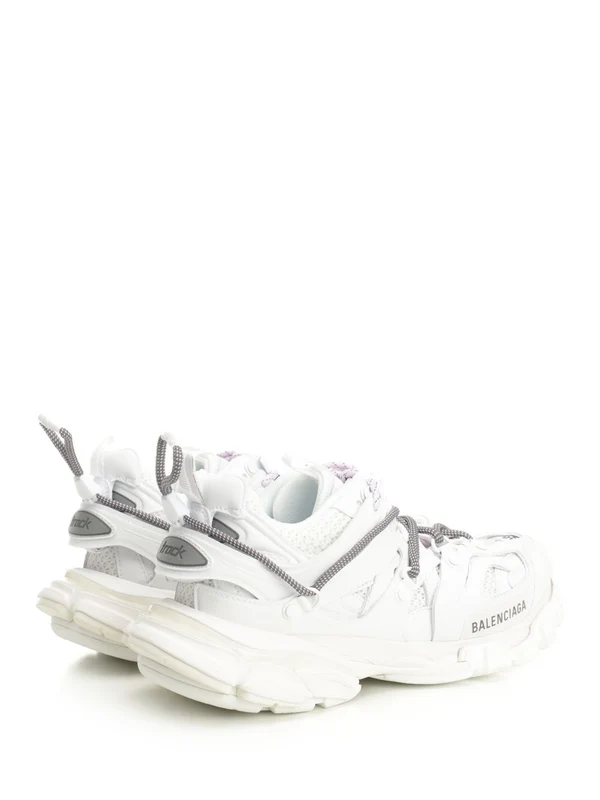 Balenciaga White Low Top Sneakers - Image 3