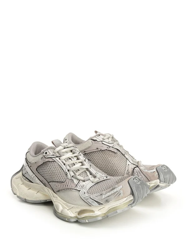 Balenciaga Grey Beige Low Top Sneakers - Image 2