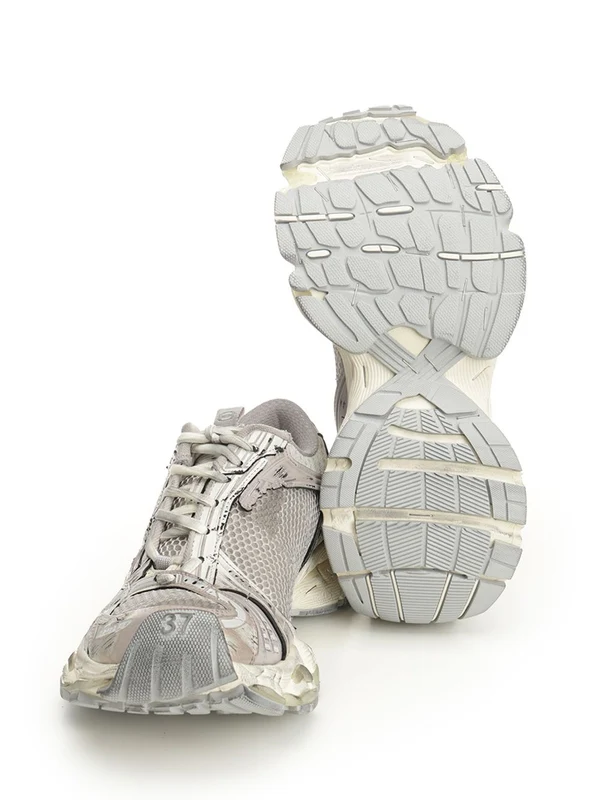 Balenciaga Grey Beige Low Top Sneakers - Image 5