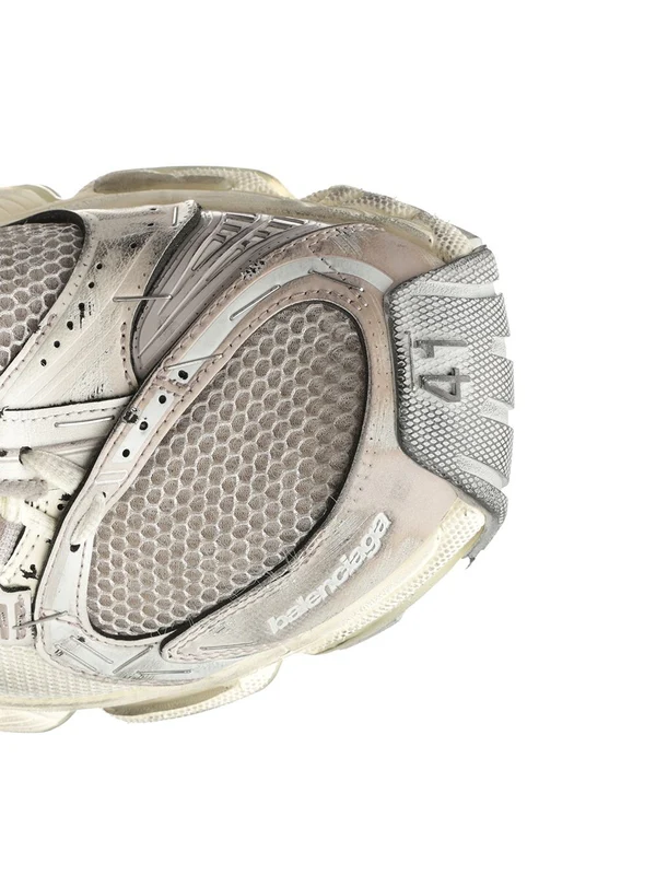 Balenciaga Grey Beige Low Top Sneakers - Image 4