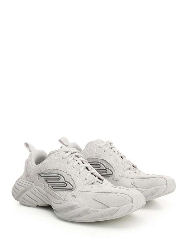 Balenciaga Grey Low Top Sneakers - Image 2