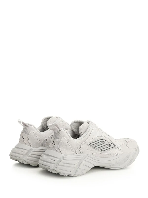 Balenciaga Grey Low Top Sneakers - Image 3