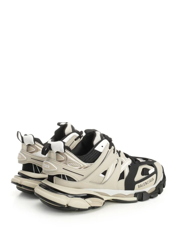 Balenciaga Beige Low Top Sneakers - Image 3