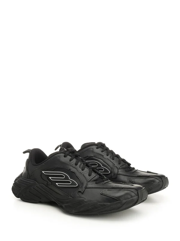 Balenciaga Black Low Top Sneakers - Image 2