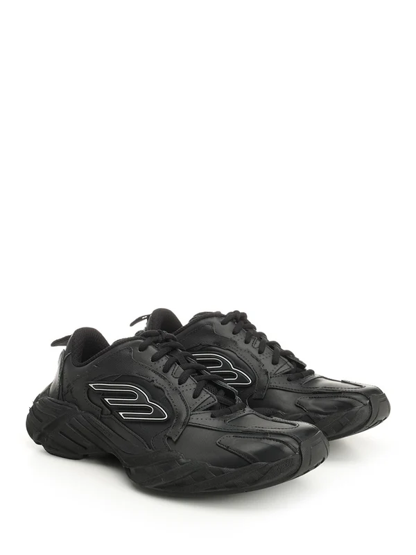 Balenciaga Black Low Top Sneakers - Image 2
